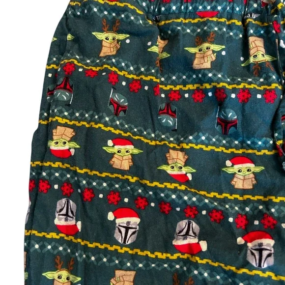 Hanna Andersson Baby Yoda‎ Pants Mandalorian Women's Size 2XL Chrsitmas Pajamas - Picture 2 of 7